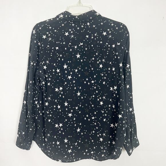 Rails Noemi Black Galaxy Star Print Black & White Women's Shirt Size Small - Picture 6 of 8